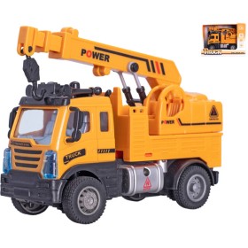 Auto pracovní stavební jeřáb zpětný chod žlutý plast