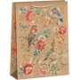 Taška dárková Ptáčci 31x42cm papírová Natur Eco-Friendly