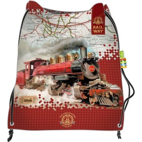 Sáček školní na přezůvky Train stahovací pytel na záda Vlak