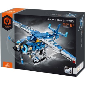 Stavebnice iM.MASTER Letadlo modré 323 dílků plast
