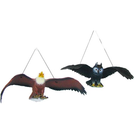 Zvířata ptáci na gumce 28-38cm plastové figurky zvířátka orel / sova 2 druhy