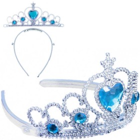 KARNEVAL Korunka zimní princezna s kamínky plast *KARNEVALOVÝ DOPLNĚK*