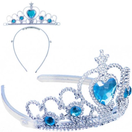 KARNEVAL Korunka zimní princezna s kamínky plast *KARNEVALOVÝ DOPLNĚK*