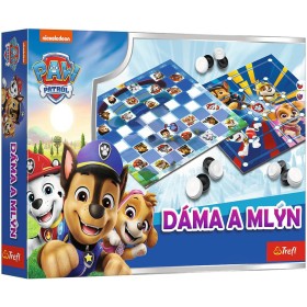 TREFL Hra Dáma a Mlýn Tlapková Patrola (Paw Patrol) 2v1 *SPOLEČENSKÉ HRY*