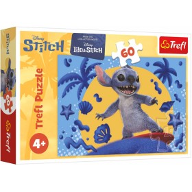 TREFL PUZZLE Den se Stitchem Lilo&Stitch skládačka 33x22cm 60 dílků