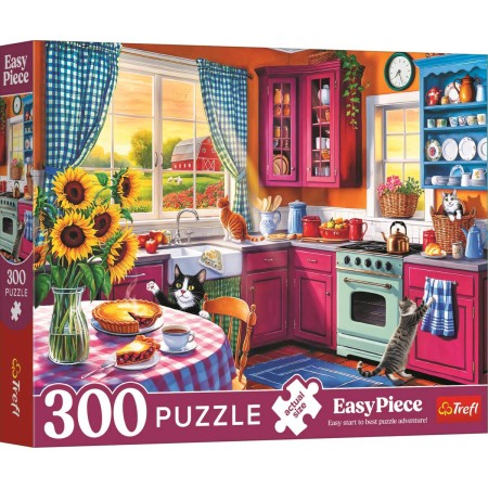 TREFL PUZZLE Easy Piece Ráno v kuchyni 60x40cm 300 dílků skládačka