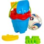 PL Sada na písek kyblík zámek set s míčem a nástroji plast