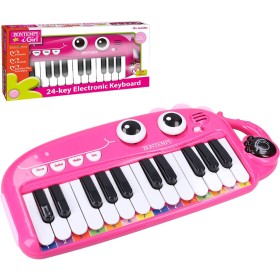 Piano dětský elektronický klavír 24 kláves keyboard na baterie Světlo Zvuk