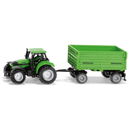 SIKU Traktor Deutz-Fahr set s přívěsem Fortuna model kov 1606