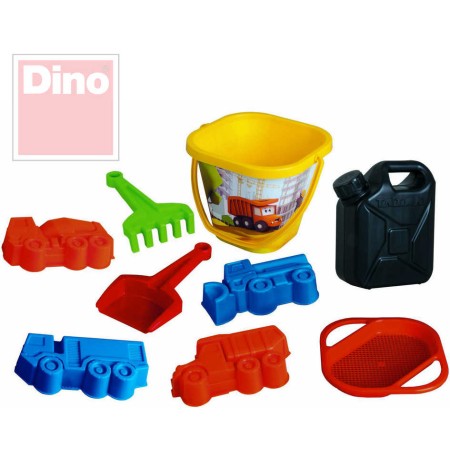 DINO Tatra velký set 9ks na písek kyblík s kanystrem a bábovičkami plast