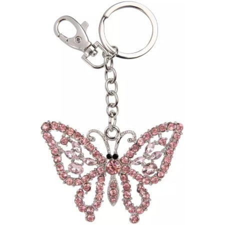 ALBI Klíčenka motýl kovový přívěsek na klíče s karabinkou