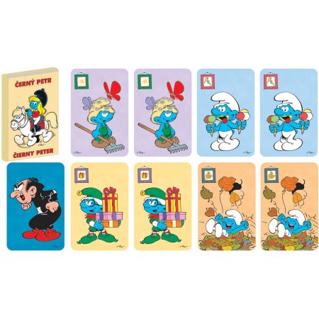 AKIM Hra karetní Černý Petr Šmoulové *SPOLEČENSKÉ HRY*