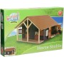 KIDS GLOBE Stáj pro koně se 2 boxy 1:24 DŘEVĚNÁ STAVEBNICE