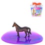 Sliz barevný zábavná hmota s koníkem 10cm Horse Friends 4 druhy v kelímku