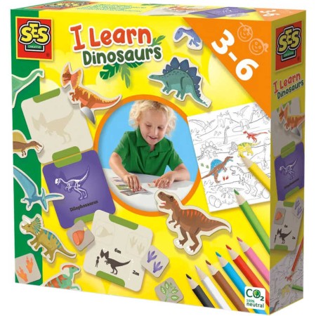 SES CREATIVE Nauč se poznávat dinosaury kreativní set v krabici