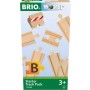 BRIO DŘEVO Startovací set kolejí k vláčkodráze 13ks v krabici