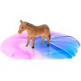 Sliz barevný zábavná hmota s koníkem 10cm Horse Friends 4 druhy v kelímku