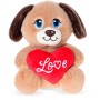 PLYŠ Zvířátko sedící se srdíčkem Love 15cm 3 druhy *PLYŠOVÉ HRAČKY*