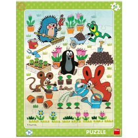 DINO Puzzle deskové 40 dílků Krtek a kapela (Krteček) 24x32cm skládačka