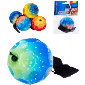 Míček Gametime soft pěnový vracející se na gumičce hoď a chyť 5 barev
