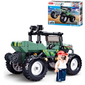 SLUBAN Town Auto zelené závodní off-road 155 dílků + 1 figurka STAVEBNICE
