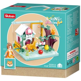 SLUBAN Mini Handcraft Domeček pro pejska 100 dílků + 1 figurka STAVEBNICE