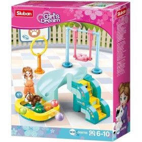 SLUBAN Girls Dream Hřiště pro pejsky 90 dílků + 1 figurka STAVEBNICE