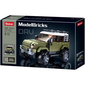 SLUBAN Model Bricks Auto anglický vůz SUV 317 dílků + 1 figurka STAVEBNICE