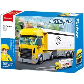 SLUBAN Metropolis Auto nákladní vůz 322 dílků + figurka STAVEBNICE