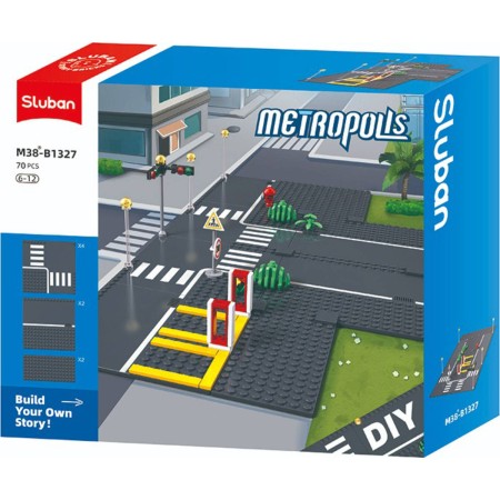 SLUBAN Metropolis Základní desky Silnice 70 dílků STAVEBNICE