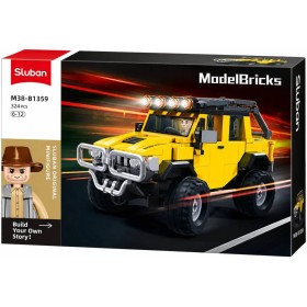 SLUBAN Model Bricks Auto off-road Wrangler 324 dílků + figurka STAVEBNICE