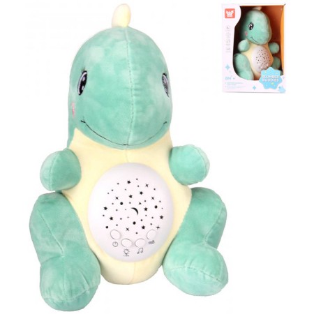 PLYŠ Dinosaurus projektor noční obloha na baterie pro miminko Světlo Zvuk