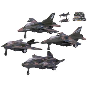 Letadlo army vojenské kovový stíhací letoun zpětný chod 6 druhů