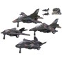 Letadlo army vojenské kovový stíhací letoun zpětný chod 6 druhů