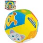 CLEMENTONI Míč soft baby měkký 16cm se zvířátky na baterie Zvuk pro miminko