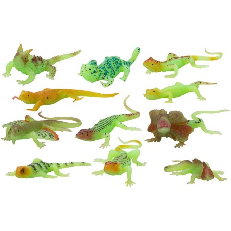 Ještěrka 13-16cm zvířátko svítící ve tmě (fosforeskuje) 12 druhů