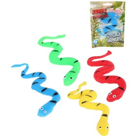 Had strečový lepivý 9cm natahovací elastické zvířátko 4 barvy