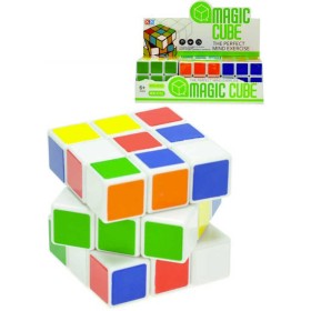 Kostka (Rubikova) dětský hlavolam 6cm Magic Cube bílá plastová