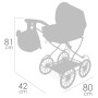 DECUEVAS Kočárek Koala 2024 skládací s batůžkem pro panenku miminko