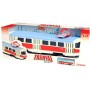 Tramvaj česká 16cm kovový retro model na zpětný nátah v krabici