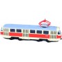 Tramvaj česká 16cm kovový retro model na zpětný nátah v krabici