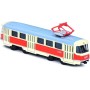 Tramvaj česká 16cm kovový retro model na zpětný nátah v krabici