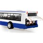 Autobus MHD 28cm česky hlásí zastávky funkční dveře na baterie Světlo Zvuk CZ