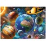 DINO Puzzle 1000 dílků Planety 66x47cm svítí ve tmě neon skládačka