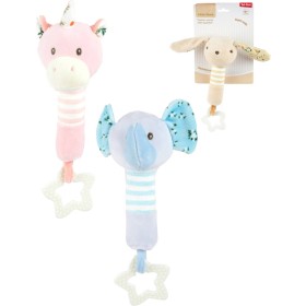 PLYŠ Baby kousátko chrastítko zvířátko pro miminko 3 druhy