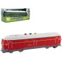 Lokomotiva plastová vlak na setrvačník na baterie Světlo Zvuk 2 barvy v krabici