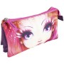 Školní holčičí penál Nebulous na zip 3 kapsičky 23x13cm