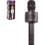 Mikrofon Karaoke Bluetooth černý bezdrátový na baterie USB kabel v krabici