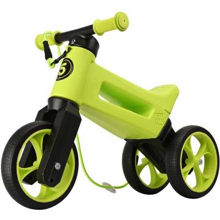 Odrážedlo Funny Wheels Rider SuperSport 2v1 odstrkovadlo s popruhem Zelené