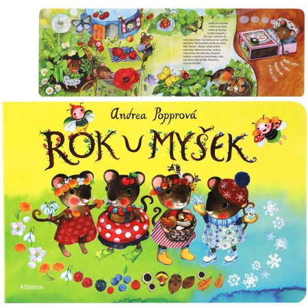 Knížka dětská Rok u myšek rozkládací leporelo CZ text